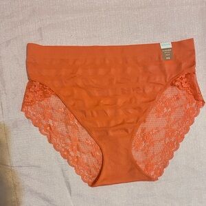 Ambrielle Orange Lace Trim Panties